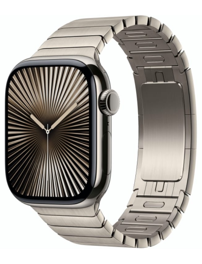 Apple Watch Series 10 GPS + LTE 42mm Natural Titanium Case with Natural Link Bracelet (MXMA3)