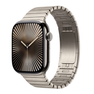 Apple Watch Series 10 GPS + LTE 46mm Natural Titanium Case with Natural Link Bracelet (MXMF3)