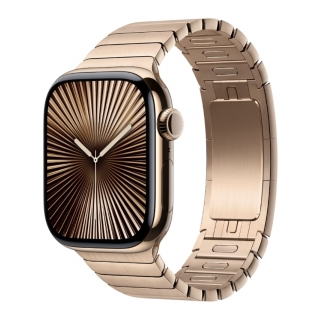 Apple Watch Series 10 GPS + LTE 42mm Gold Titanium Case with Gold Link Bracelet (MXMC3)