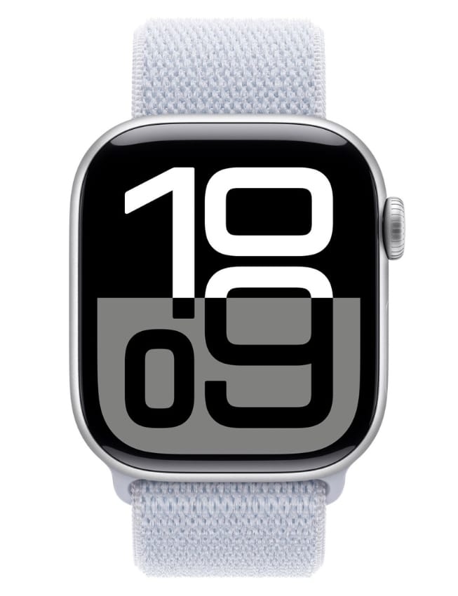 Apple Apple Watch Series 10 42mm Silver Aluminium Case with Blue Cloud Sport Loop (MWWD3)
