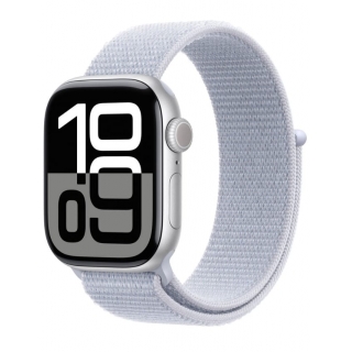 Apple Watch Series 10 42mm Silver Aluminium Case with Blue Cloud Sport Loop (MWWD3)