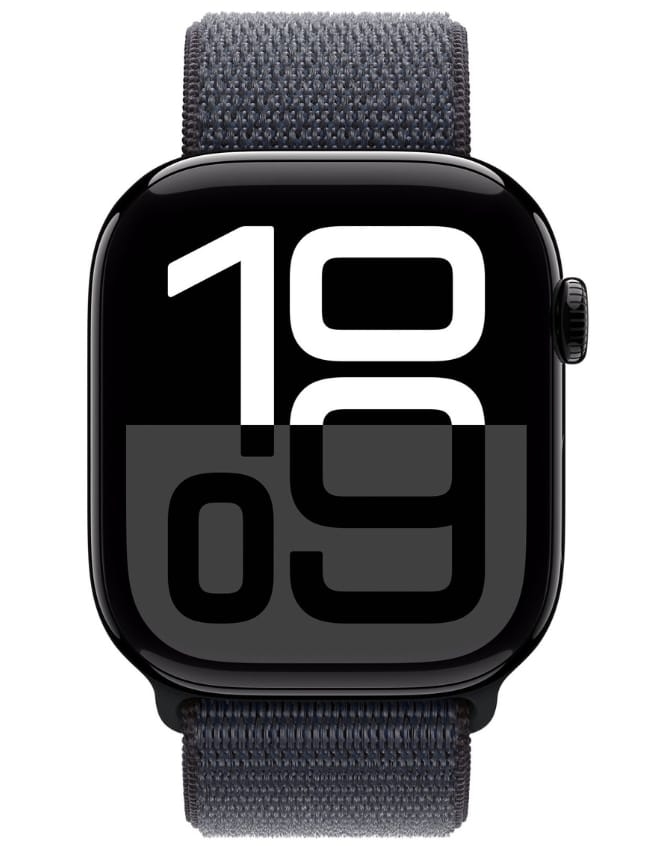 Apple Apple Watch Series 10 46mm Jet Black Aluminium Case with Ink Sport Loop (MWWR3)
