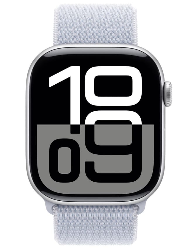Apple Apple Watch Series 10 46mm Silver Aluminium Case with Blue Cloud Sport Loop (MWWN3)