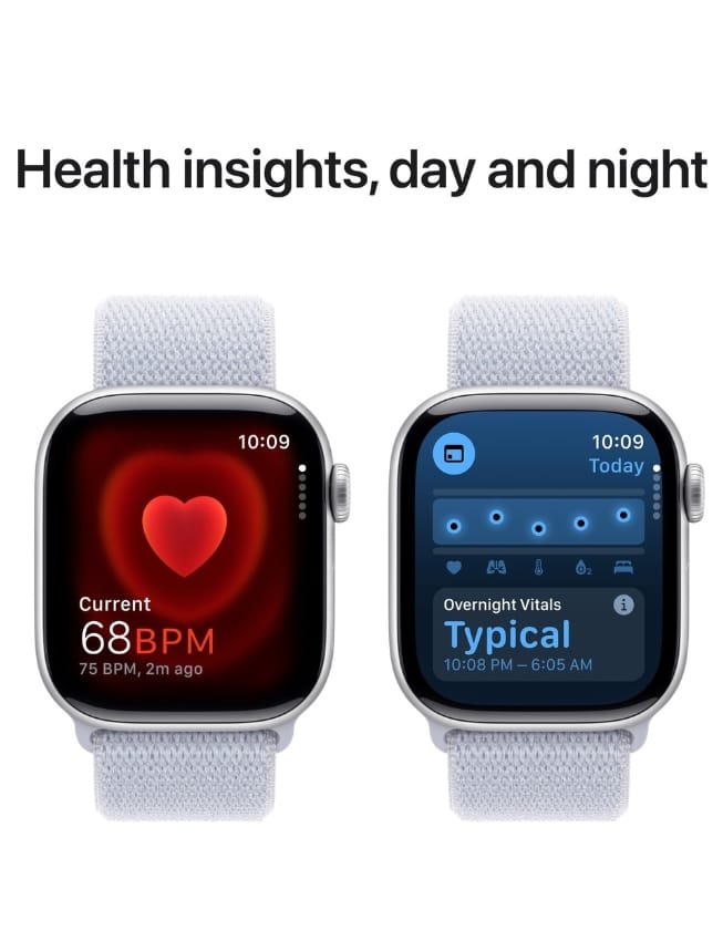 Apple Apple Watch Series 10 46mm Silver Aluminium Case with Blue Cloud Sport Loop (MWWN3)