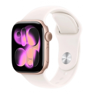 Apple Watch Series 11 42mm Rose Gold Aluminium Case with Light Blush Sport Band - M/L (MEU44)