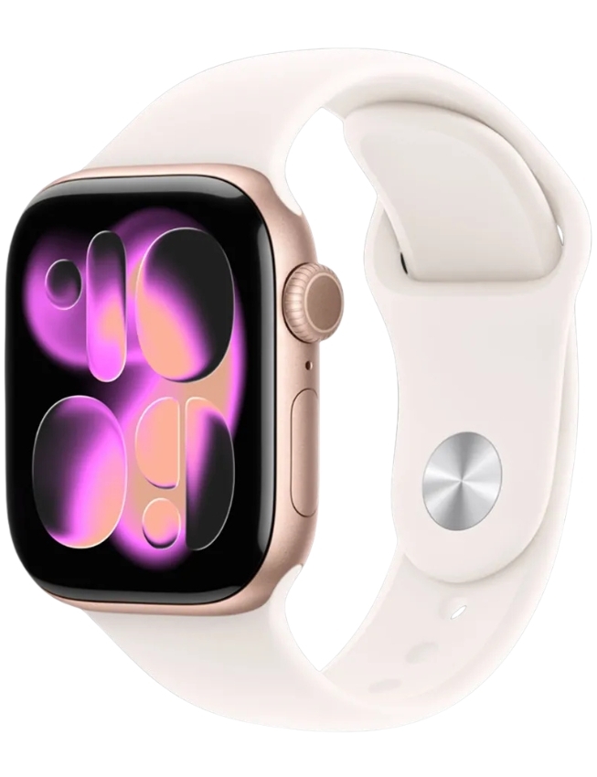 Apple Watch Series 11 42mm Rose Gold Aluminium Case with Light Blush Sport Band - M/L (MEU44)
