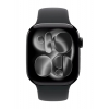 Apple Watch Series 11 42mm Jet Black Aluminium Case with Black Sport Band - M/L (MEQU4)