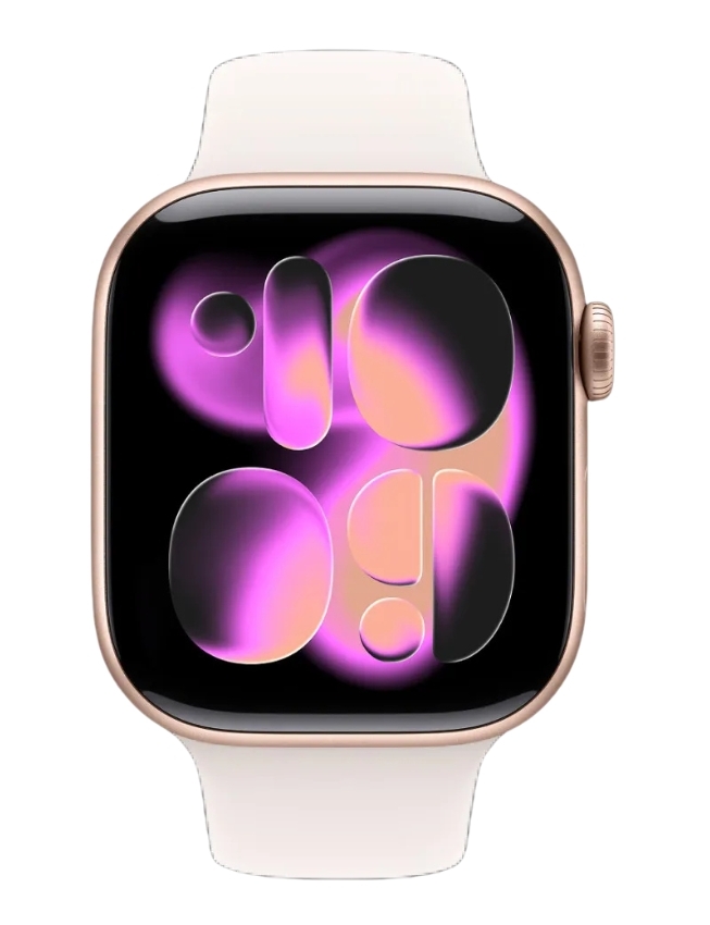 Apple Watch Series 11 42mm Rose Gold Aluminium Case with Light Blush Sport Band - M/L (MEU44)