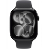 Apple Watch Series 11 46mm Jet Black Aluminium Case with Black Sport Band - M/L (MEUX4)