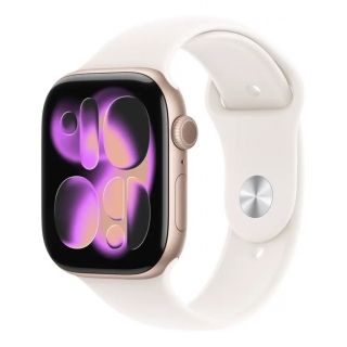 Apple Watch Series 11 46mm Rose Gold Aluminium Case with Light Blush Sport Band - M/L (MEV74) Apple Watch Series 11 46mm Rose Gold Aluminium Case with Light Blush Sport Band - M/L (MEV74)