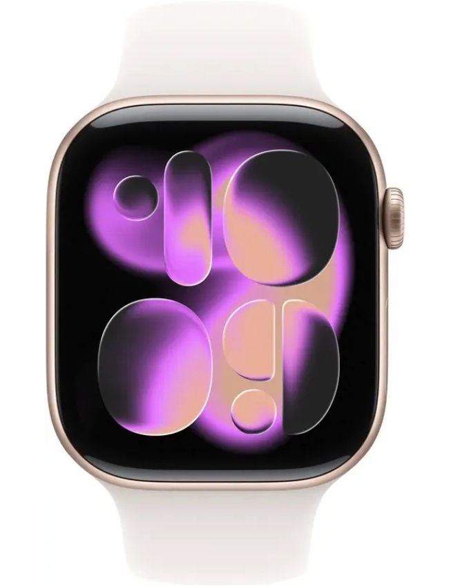 Apple Watch Series 11 46mm Rose Gold Aluminium Case with Light Blush Sport Band - M/L (MEV74)