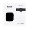 Apple Watch Series 11 42mm Space Grey Aluminium Case with Black Sport Band - S/M (MEQW4)