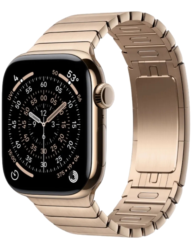 Apple Watch Series 11 GPS + LTE 42mm Gold Titanium Case with Gold Link Bracelet (MF9M4/MXMC3)