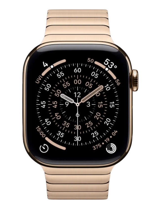Apple Watch Series 11 GPS + LTE 42mm Gold Titanium Case with Gold Link Bracelet (MF9M4/MXMC3)