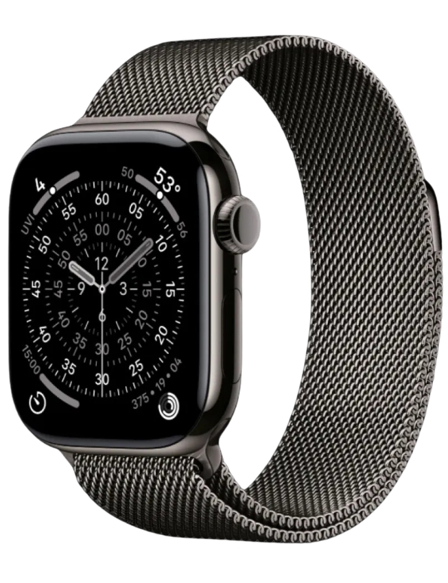 Apple Watch Series 11 GPS + LTE 42mm Slate Titanium Case with Slate Milanese Loop (MF9K4/MGJ14)
