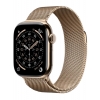 Apple Watch Series 11 GPS + LTE 46mm Gold Titanium Case with Gold Milanese Loop - M/L (MFD84)