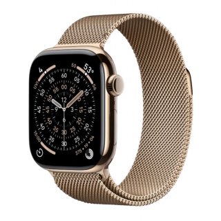 Apple Watch Series 11 GPS + LTE 42mm Gold Titanium Case with Gold Milanese Loop (MF8Y4) Apple Watch Series 11 GPS + LTE 42mm Gold Titanium Case with Gold Milanese Loop (MF8Y4)