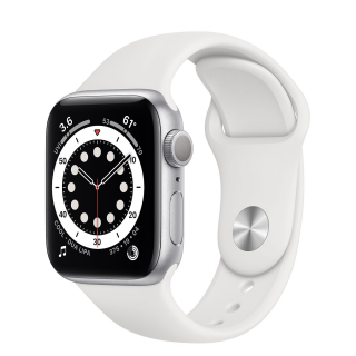 Б/У Apple Watch Series 6 40mm Silver Aluminum Case with White Sport Band (MG283)