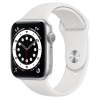 Б/У Apple Watch Series 6 44mm Silver Aluminum Case with White Sport Band (M00D3)