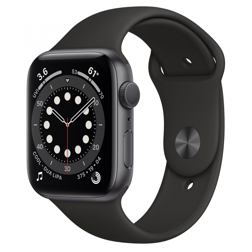 Б/У Apple Watch Series 6 44mm Space Gray Aluminum Case with Black Sport Band (M00H3)
