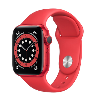Apple Watch Series 6 40mm Red Aluminum Case with Red Sport Band