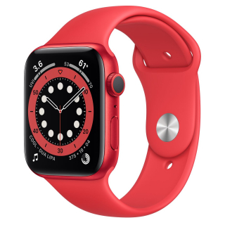 Apple Watch Series 6 44mm Red Aluminum Case with Red Sport Band