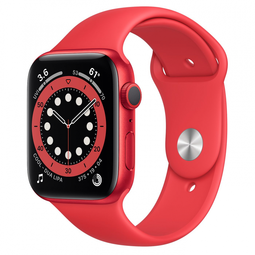 Apple Watch Series 6 44mm Red Aluminum Case with Red Sport Band