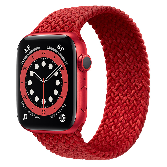 Apple Watch Series 6 44mm (PRODUCT)RED Aluminum Case with (PRODUCT)RED Braided Solo Loop