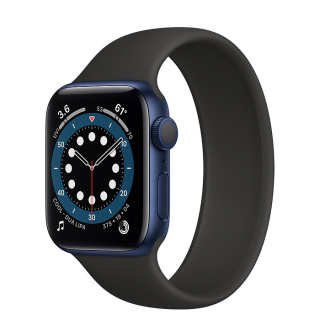 Apple Watch Series 6 40mm Blue Aluminum Case with Black Solo Loop