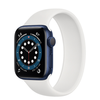 Apple Watch Series 6 40mm Blue Aluminum Case with White Solo Loop