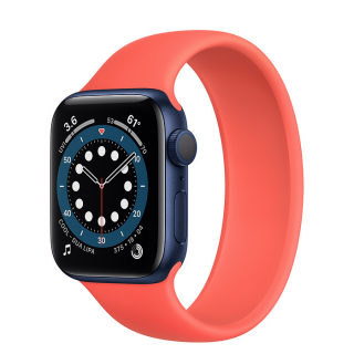 Apple Watch Series 6 40mm Blue Aluminum Case with Pink Citrus Solo Loop