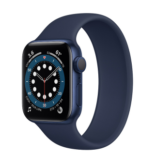 Apple Watch Series 6 40mm Blue Aluminum Case with Deep Navy Solo Loop