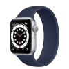 Apple Watch Series 6 40mm Silver Aluminum Case with Deep Navy Solo Loop