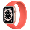 Apple Watch Series 6 44mm Gold Aluminum Case with Pink Citrus Solo Loop