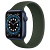 Apple Watch Series 6 44mm Blue Aluminum Case with Cyprus Green Solo Loop