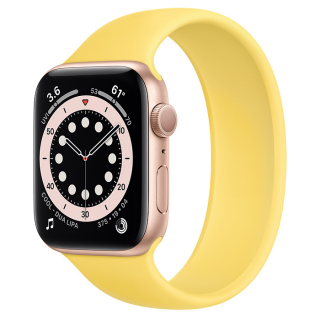 Apple Watch Series 6 44mm Gold Aluminum Case with Ginger Solo Loop