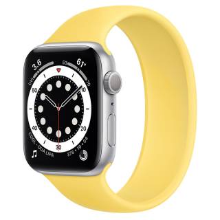 Apple Watch Series 6 44mm Silver Aluminum Case with Ginger Solo Loop