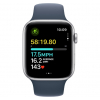 Apple Watch Series SE 2 44mm Silver with Storm Blue Sport Band (M/L) (MREE3) 2023