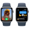 Apple Watch Series SE 2 44mm Silver with Storm Blue Sport Band (M/L) (MREE3) 2023