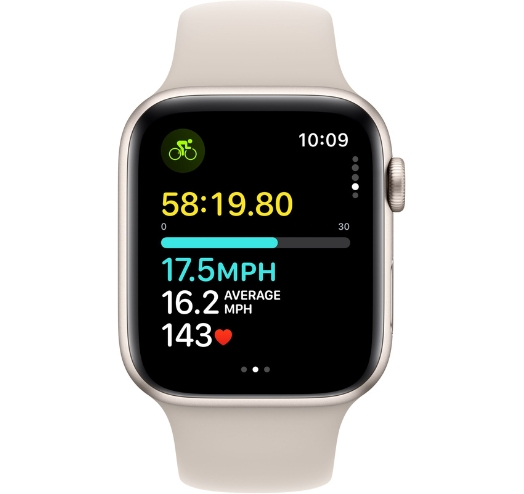 Apple Watch Series SE 2 44mm Starlight with Starlight Sport Band (S/M) (MRE43) 2023