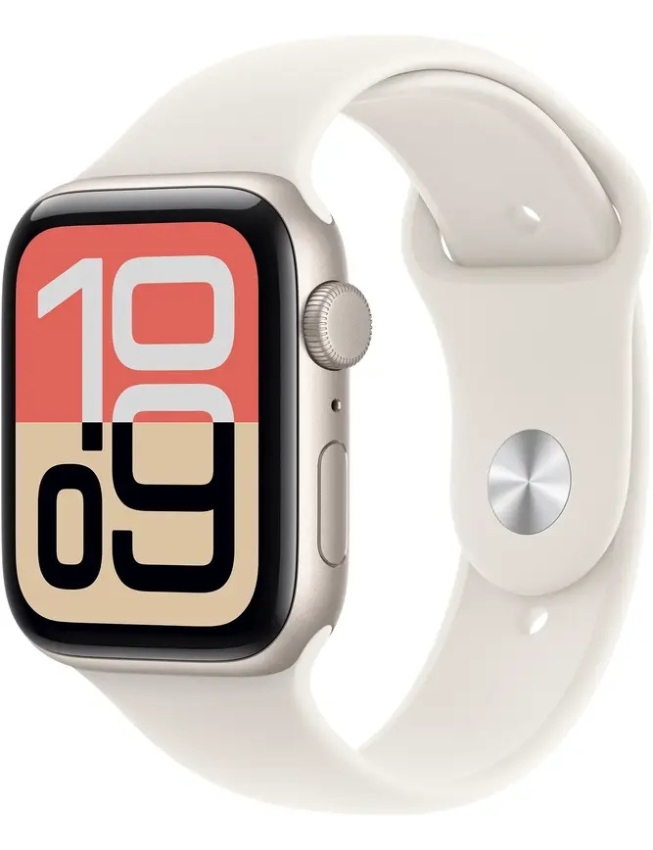 Apple Watch Series SE 3 44mm Starlight with Starlight Sport Band (M/L) (MEHJ4) 2025