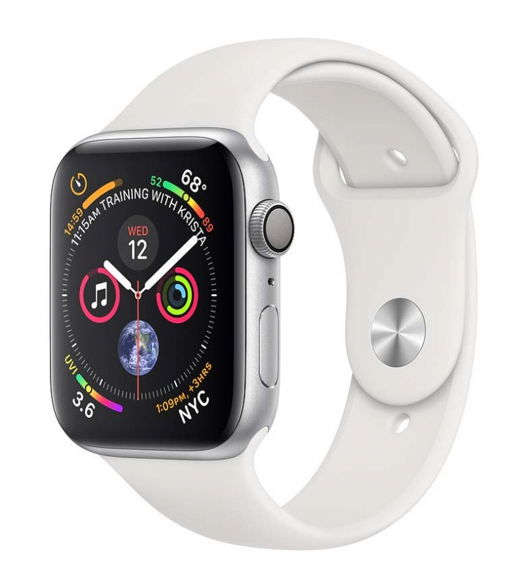 Б/У Apple Watch Series 4 40mm Silver Aluminum Case with White Sport Band (MU642)