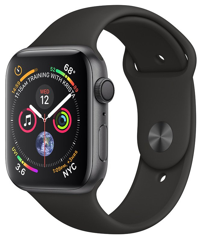 Б/У Apple Watch Series 4 40mm Space Gray Aluminum Case with Black Sport Band (MU662)