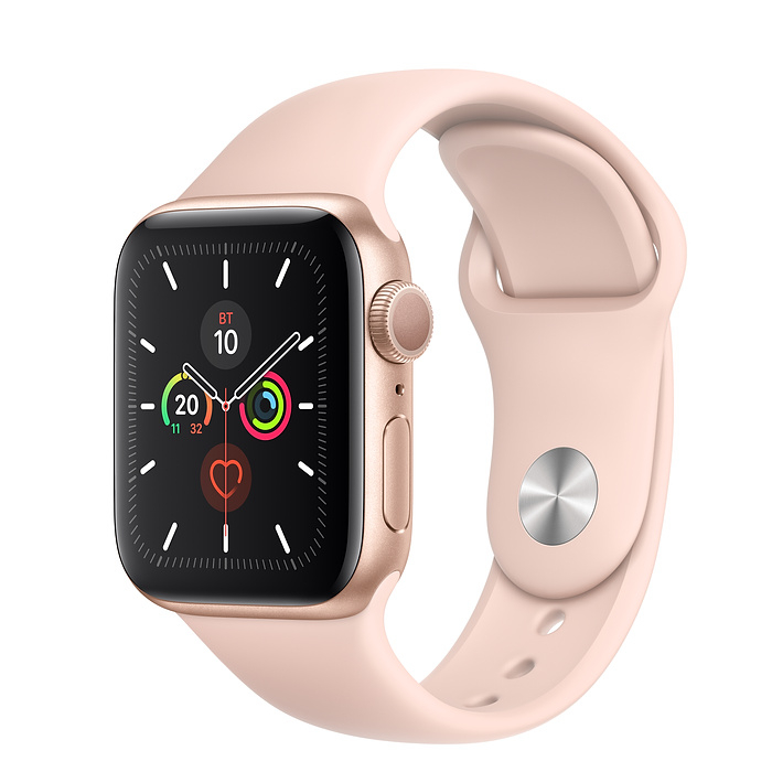 Б/У Apple Watch Series 5 44mm Gold Aluminium Case with Pink Sand Sport Band (MWVE2)