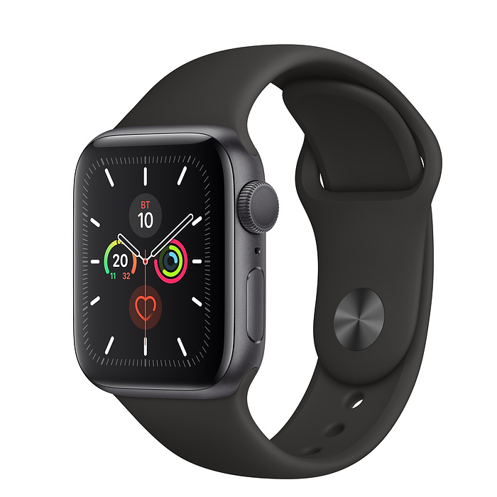 Б/У Apple Watch Series 5 44mm Space Gray Aluminium Case with Black Sport Band (MWVF2)