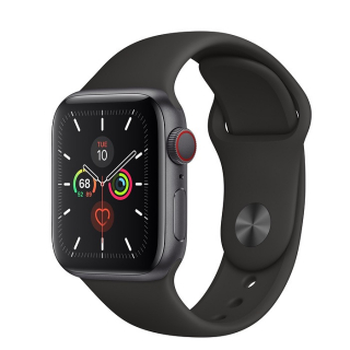 Apple Watch Series 5 GPS+LTE 40mm Space Gray Aluminium Case with Black Sport Band