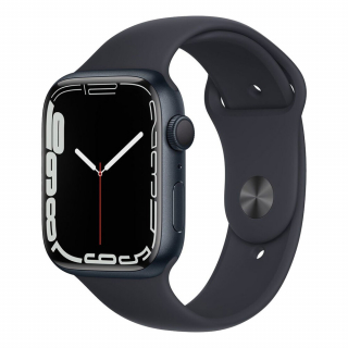 Apple Watch Series 7 45mm Midnight Aluminum Case with Black Sport Band