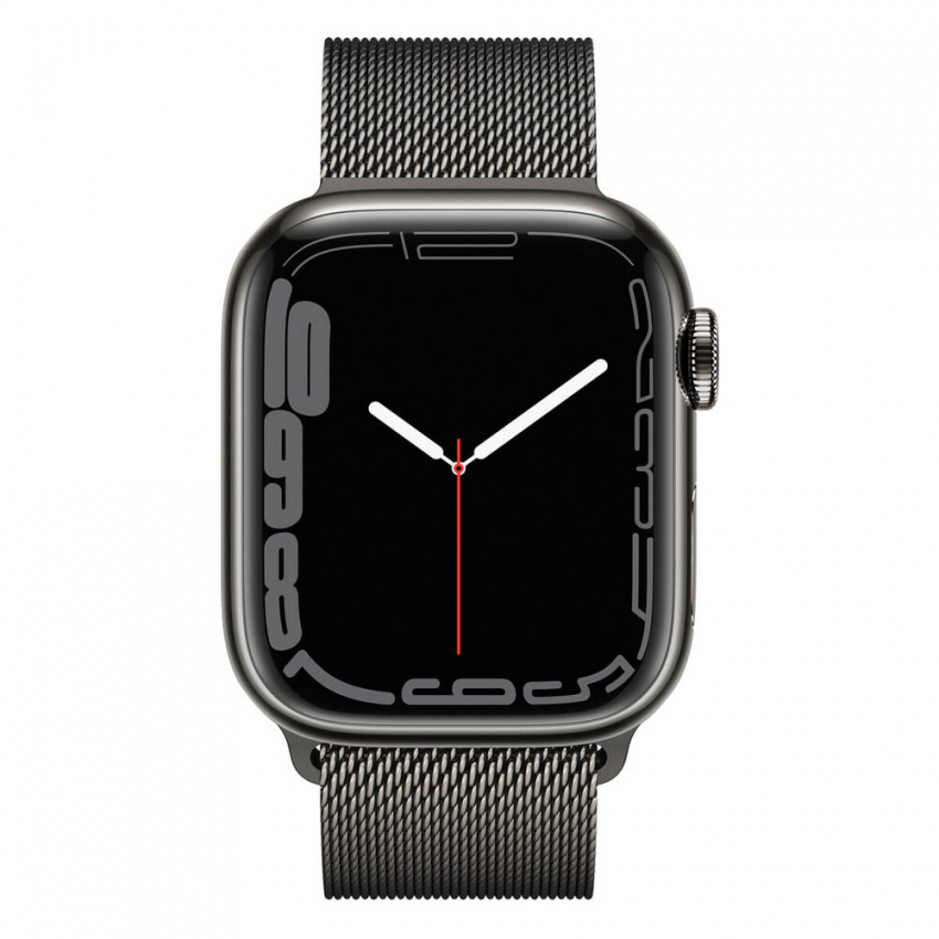 Apple Watch Series 7 41mm Graphite Stainless Steel Case with Graphite Milanese Loop (MKJ23/MKHK3)