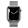 Apple Watch Series 7 41mm Silver Stainless Steel Case with Silver Milanese Loop (MKHF3)