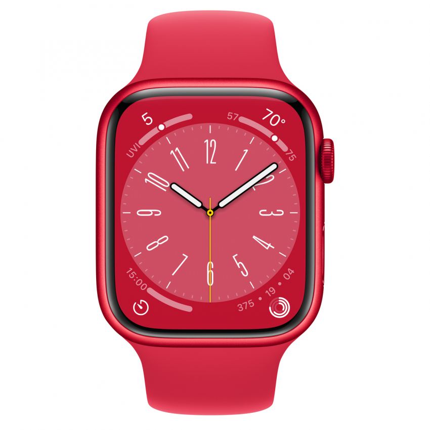 Apple Watch Series 8 41mm Red Aluminum Case with Red Sport Band (MNP73)